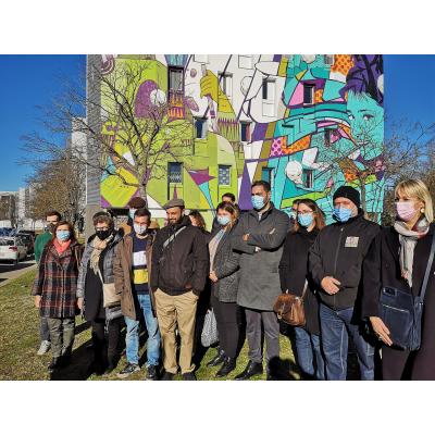 Graff IT XXL : un nouveau projet qui allie art urbain et cadre de vie inauguré dans un quartier prioritaire de Carcassonne